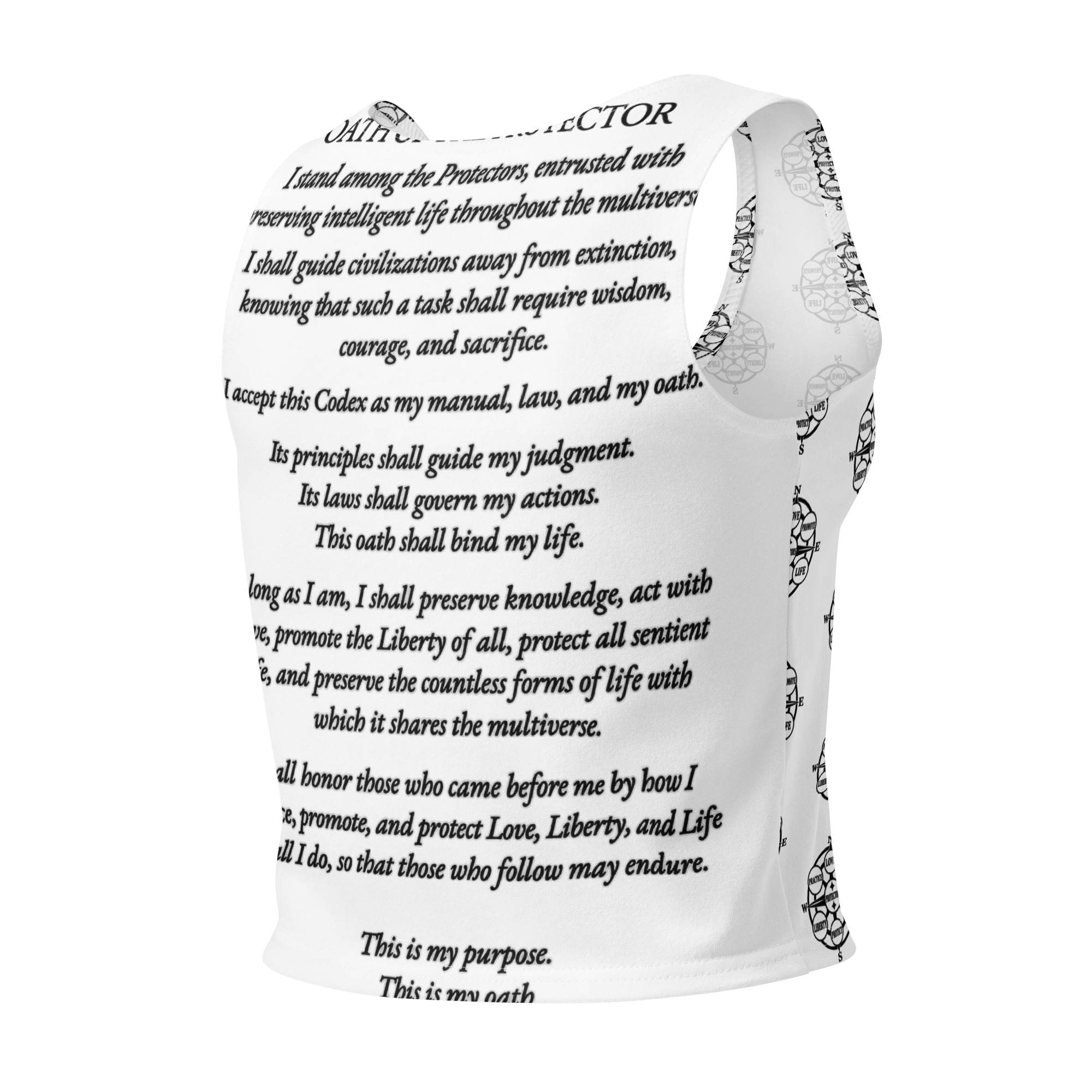 Cotton crop top Protectors oath - Image 2