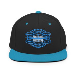 Snapback Hat Protector Seal White on Blue