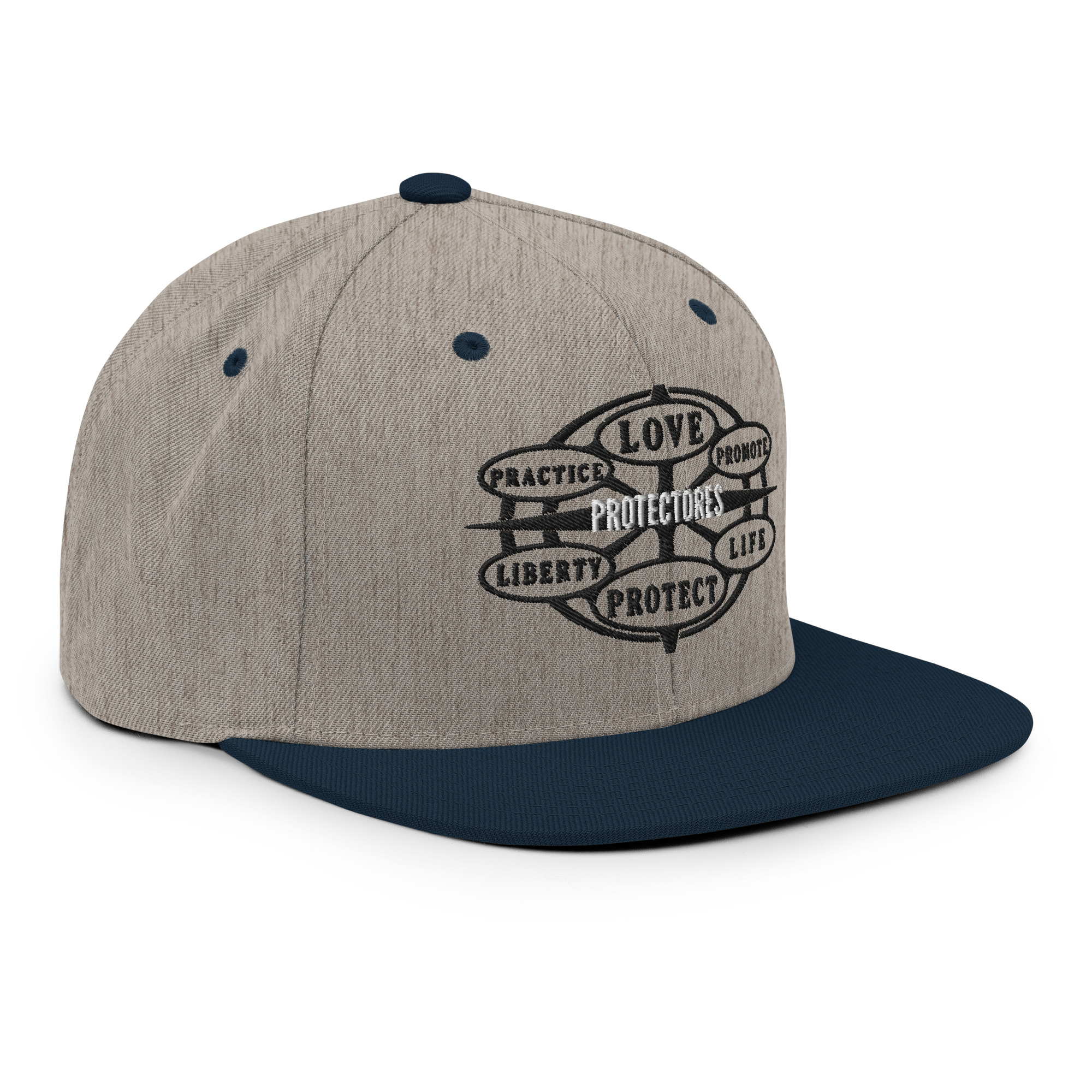 Snapback Hat Protector seal Silver on Black - Image 22