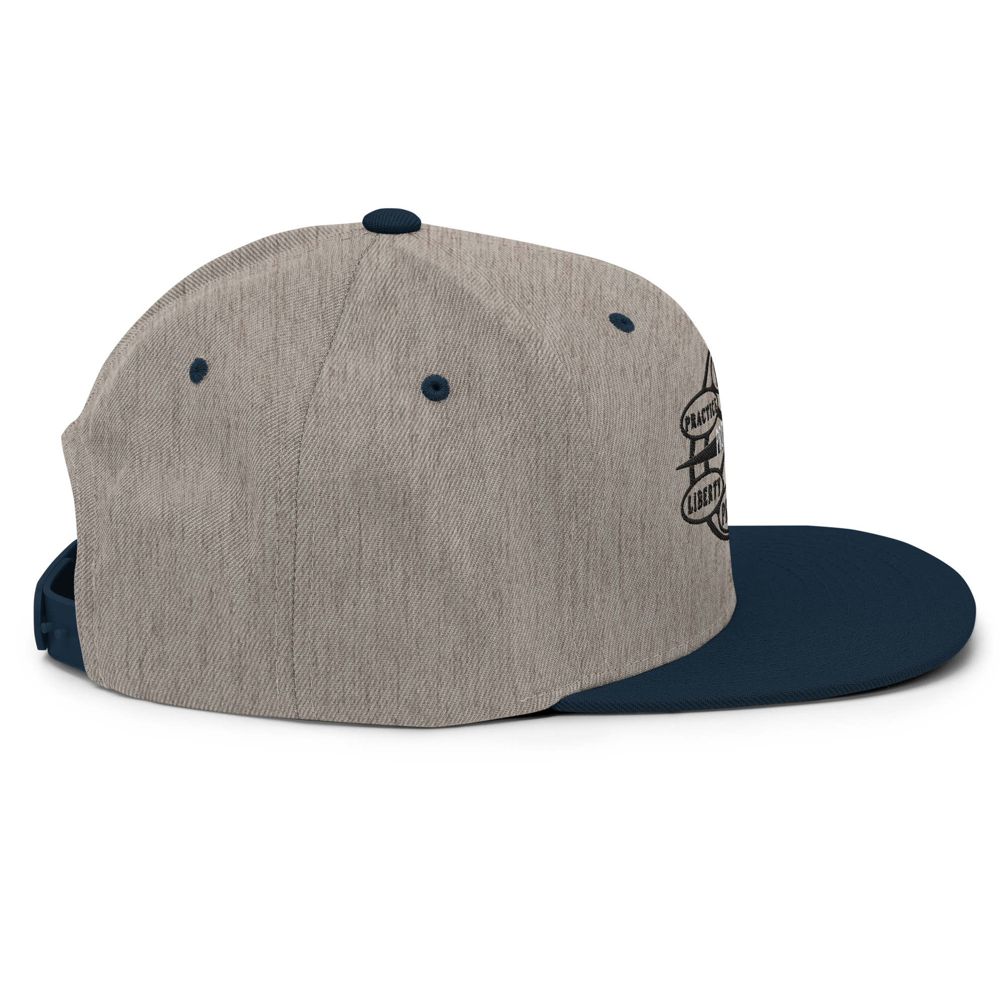 Snapback Hat Protector seal Silver on Black - Image 15