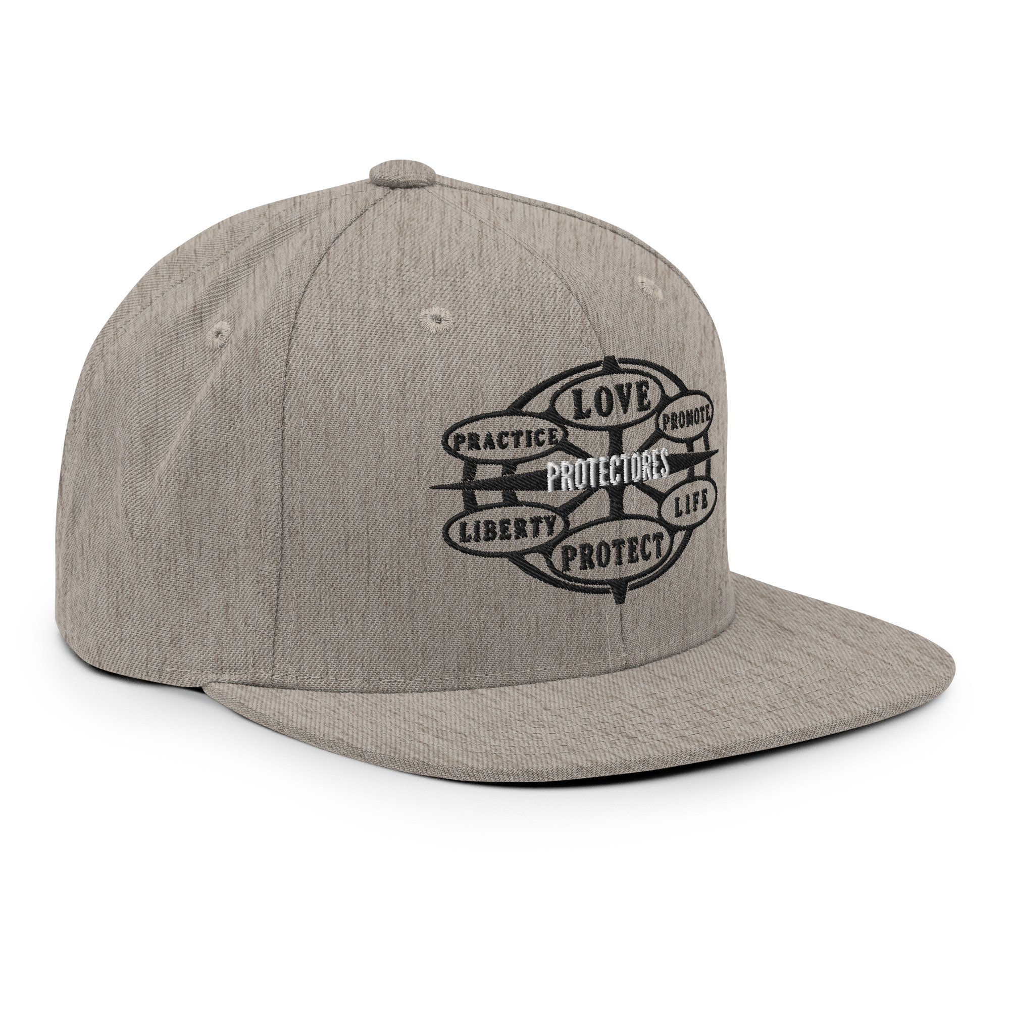 Snapback Hat Protector seal Silver on Black - Image 14