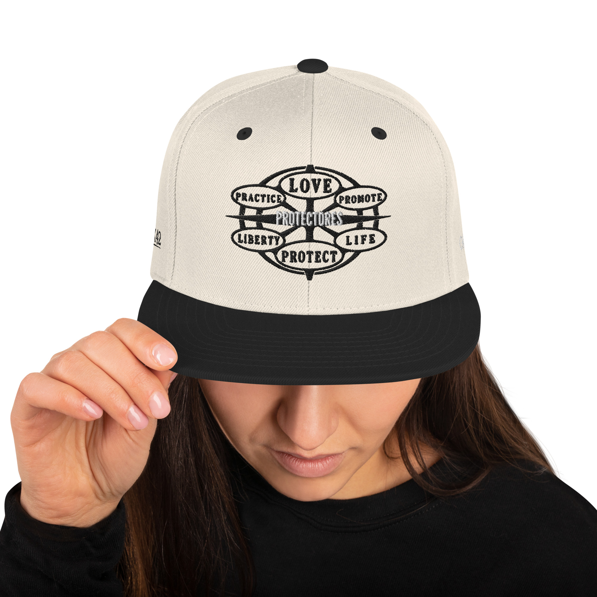 Snapback Hat Protector seal Silver on Black - Image 31
