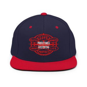 Snapback Hat Protector Seal White on Red