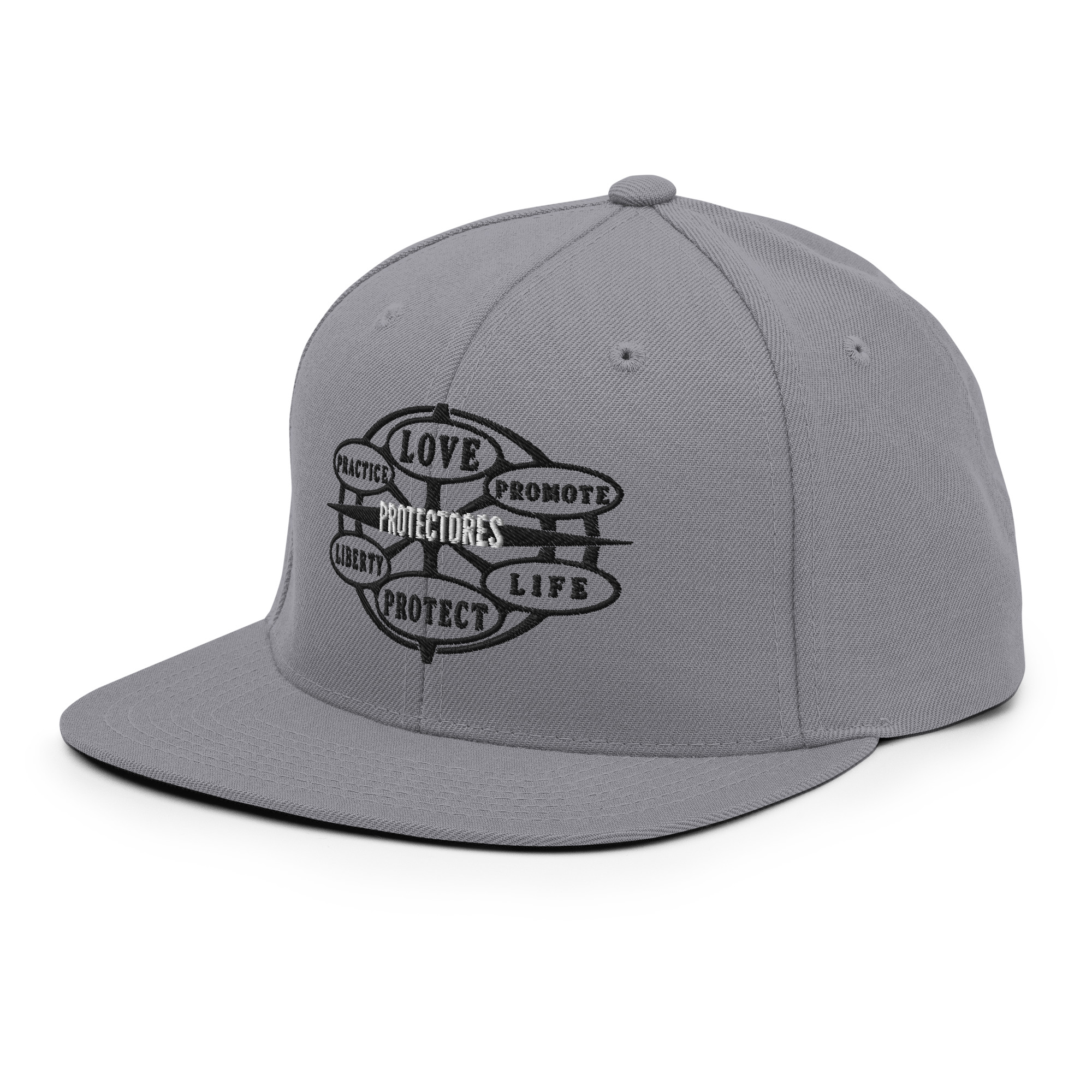 Snapback Hat Protector seal Silver on Black - Image 25