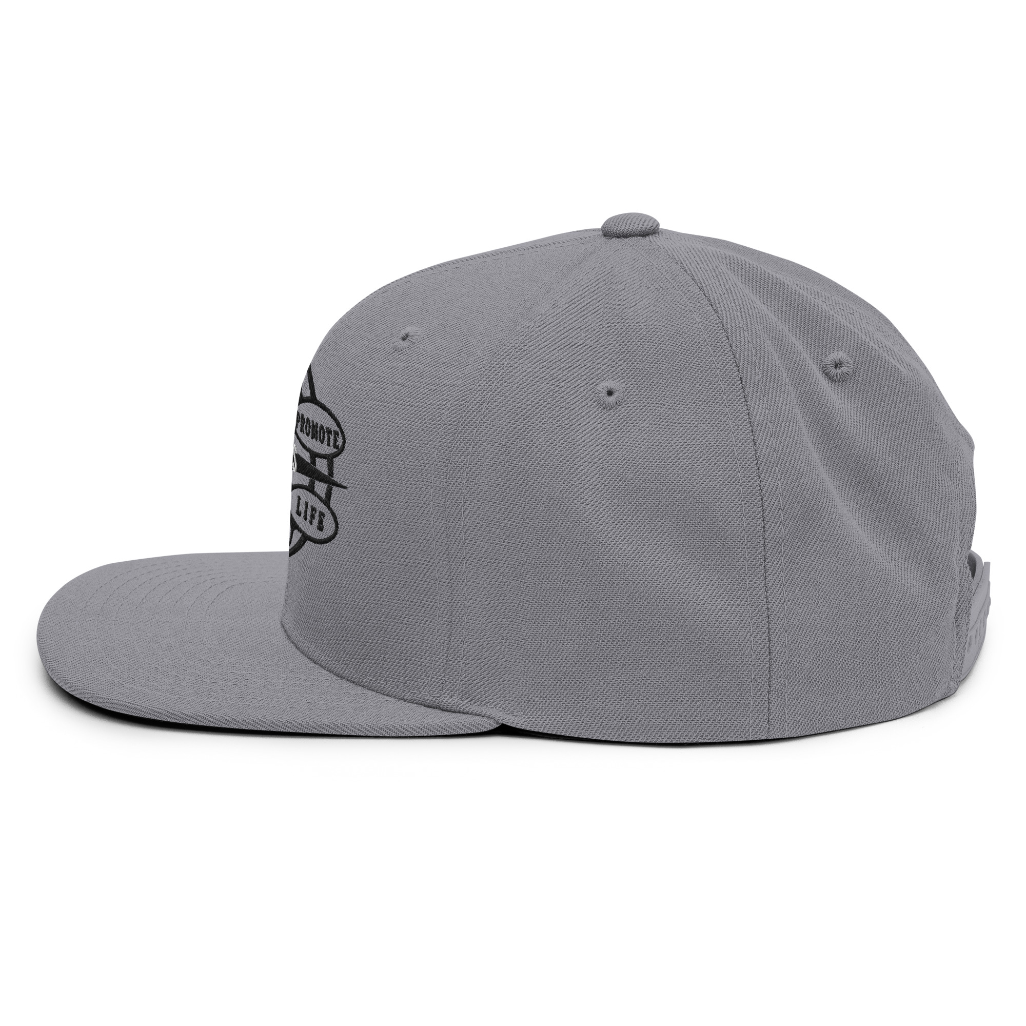 Snapback Hat Protector seal Silver on Black - Image 7