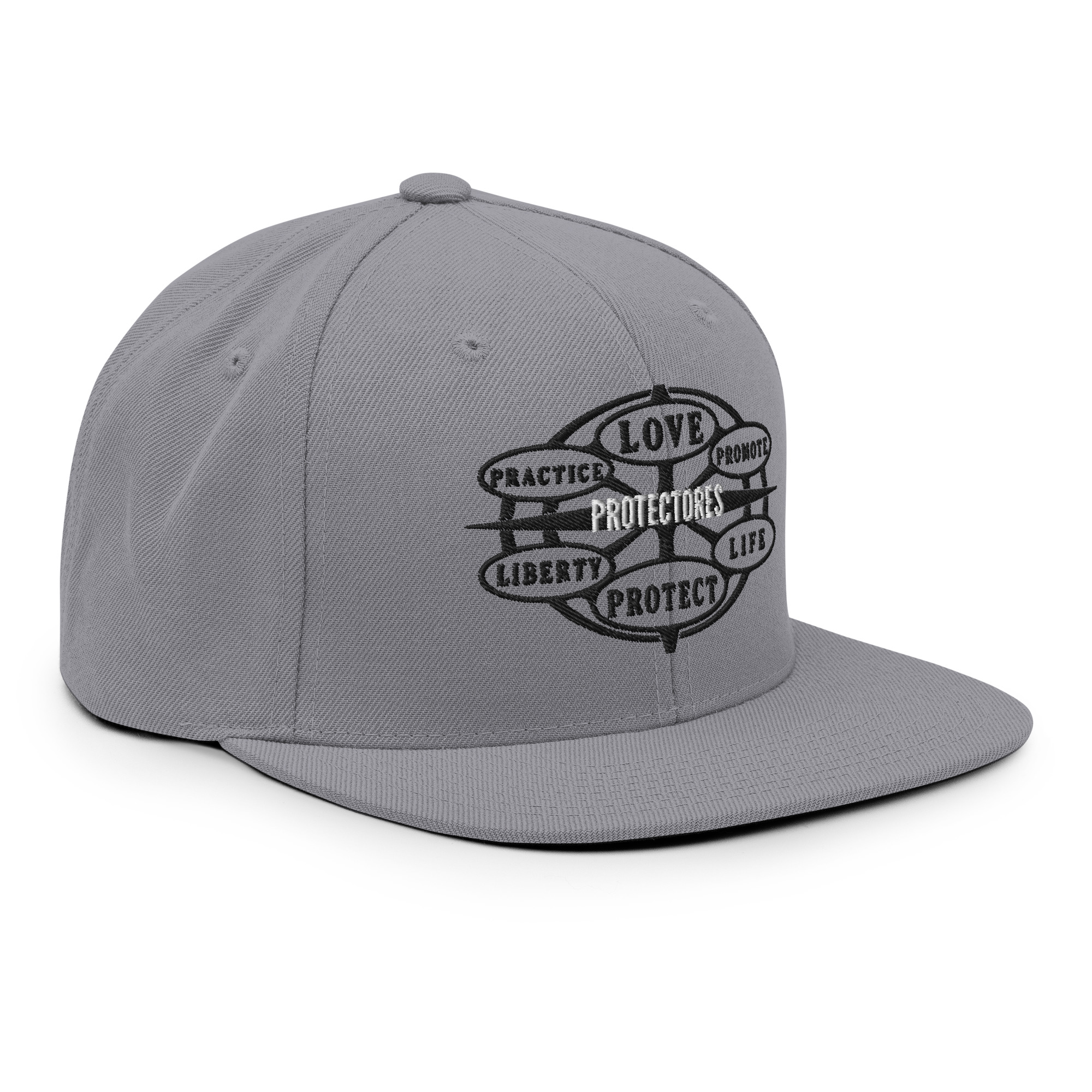 Snapback Hat Protector seal Silver on Black - Image 20