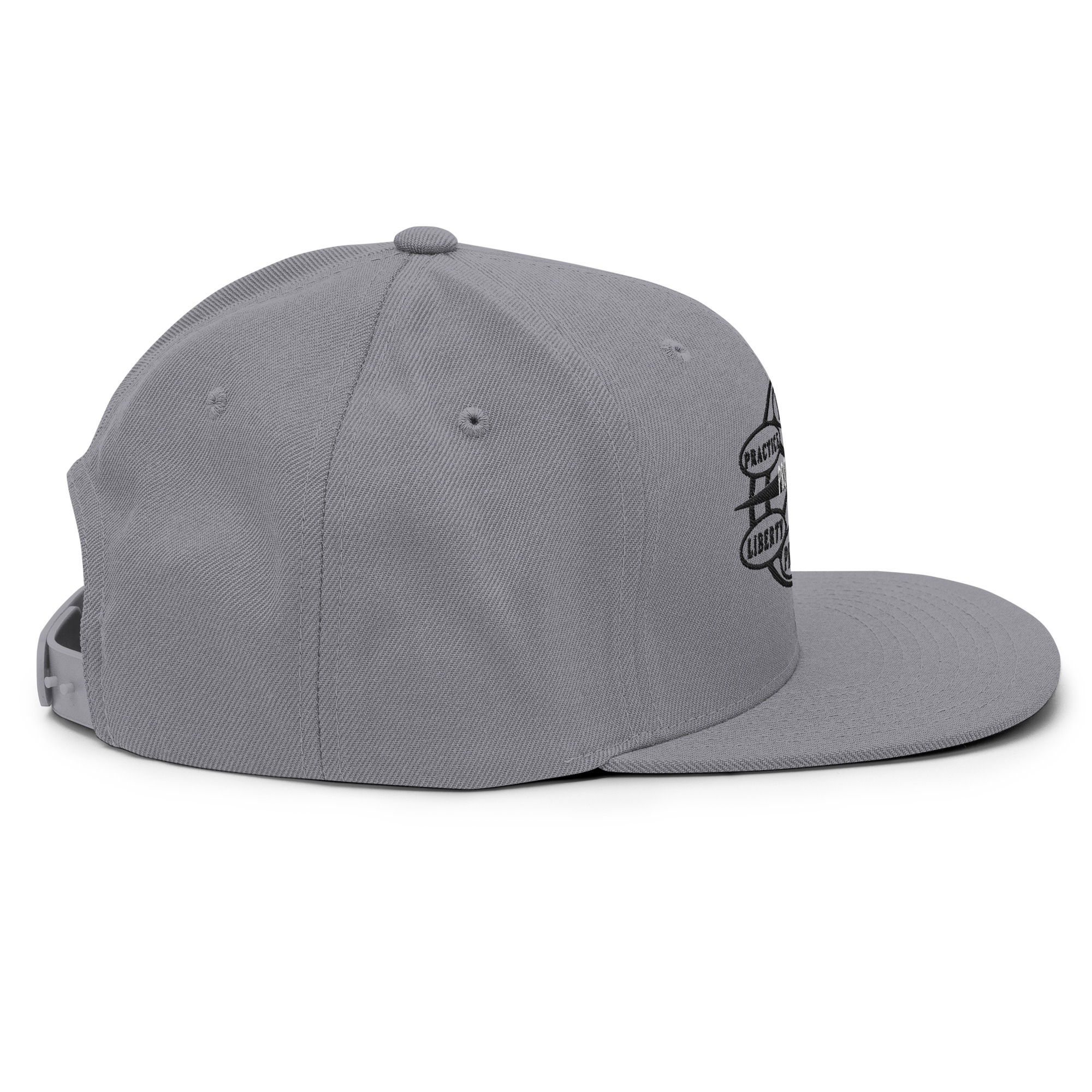 Snapback Hat Protector seal Silver on Black - Image 12