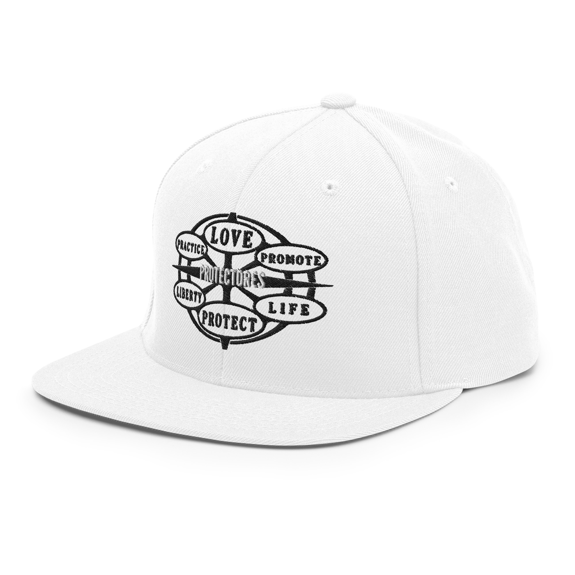 Snapback Hat Protector seal Silver on Black - Image 30